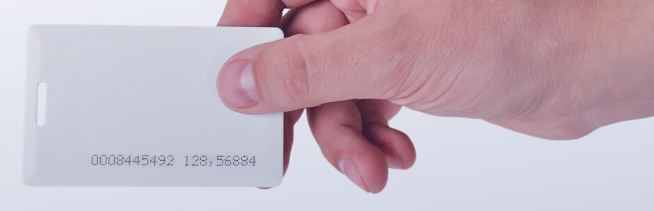 Man holding a keycard